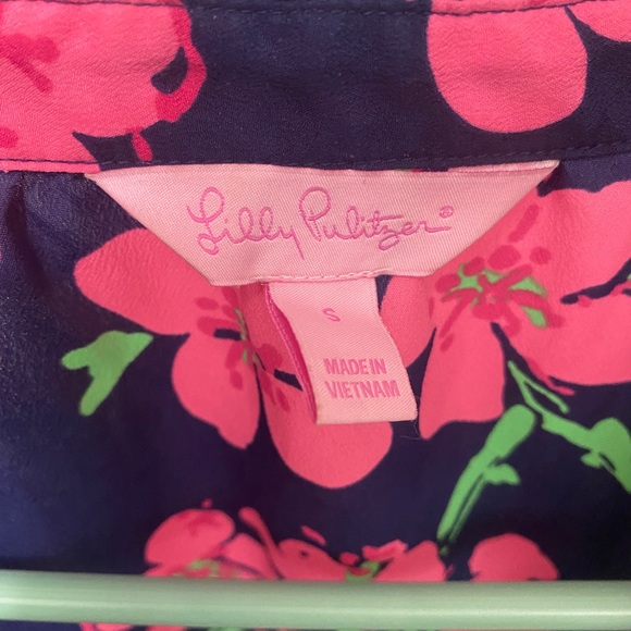 Lilly Pulitzer Sleeveless Blouse with Ruffle Detail - Floral - Picture 2 of 2